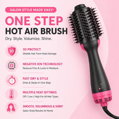 One Step Hot Air Brush (Dryer + Styler)