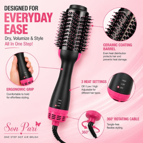 One Step Hot Air Brush (Dryer + Styler)