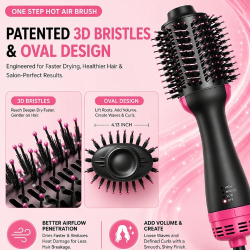 One Step Hot Air Brush (Dryer + Styler)